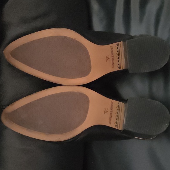 Johnston & Murphy Black 100% Leather Mules Slip On Block Heel 2.5 Shoe SZ 7.5 US - Picture 10 of 11